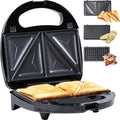 Appareil à sandwich et presse à panini 4.5 l en acier inoxydable pour cuisine