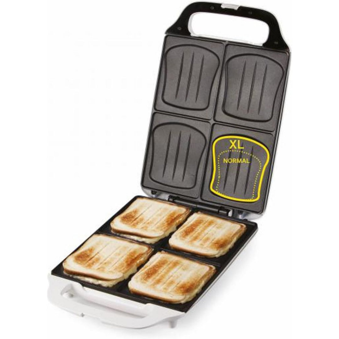 Appareil à sandwich et presse à panini blanc en aluminium 1200 w 1.5 l pour tous les usages
