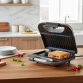 Appareil à sandwich et presse à panini 1200 w en plastique alimentaire 1.5 l pour tous les usages blanc